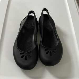 Crocs Kadee Ballet Flats Slingback Slip On All Black Women's Size 9 #11215